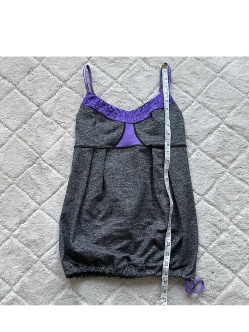 Lululemon | Gray and Purple Yogi Dance Tank Top | Size 6